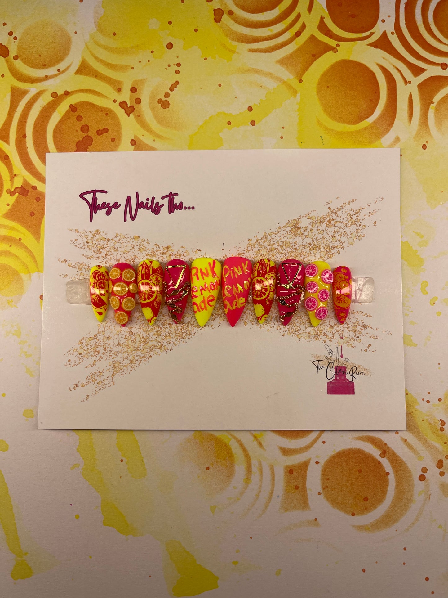 PINK LEMONADE PRESS-ON SET