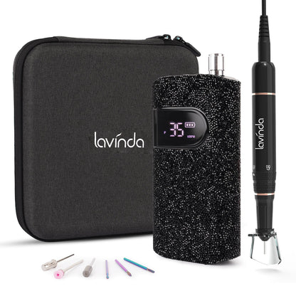 Wand™ Nail Drill - Black Diamond - 35,000 RPM Rechargeable