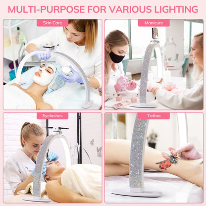 ArcGlow™ Half Moon Foldable Nail Lamp - Diamond - 3000–6000K Adjustable