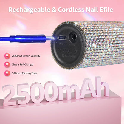 Crown™ Nail Lamp & Wand™ Lite Drill Bundle - Crystal Diamond