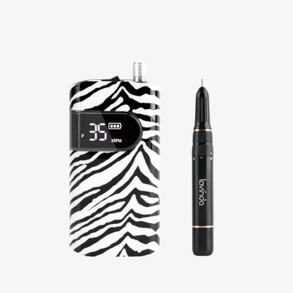 Crown™ Nail Lamp & Wand™ Nail Drill Bundle – Zebra Print
