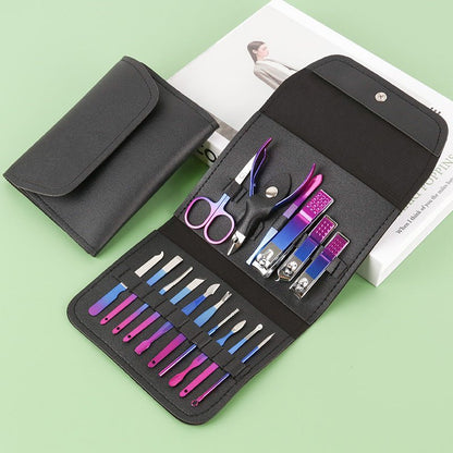 16-Piece Manicure Set – Nail Clippers & Grooming Kit with Case
