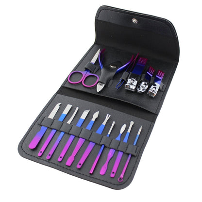 16-Piece Manicure Set – Nail Clippers & Grooming Kit with Case